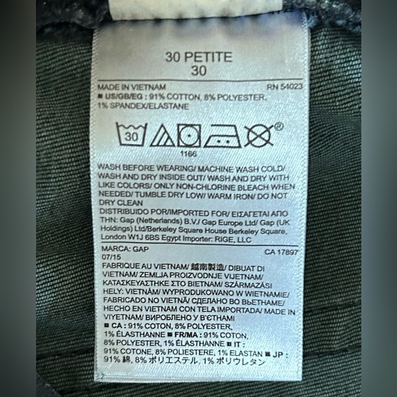 🔥GAP | Women’s dark indigo Resolution Pull-On Jeggings, elastic waist, size 30P - Picture 10 of 11